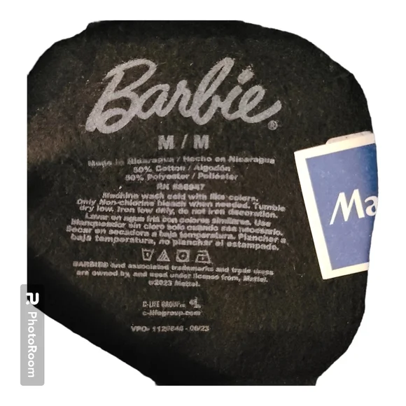 Barbie Dream Car Sweatshirt Black Size M Barbie Movie Purple Corvette - Picture 8 of 10